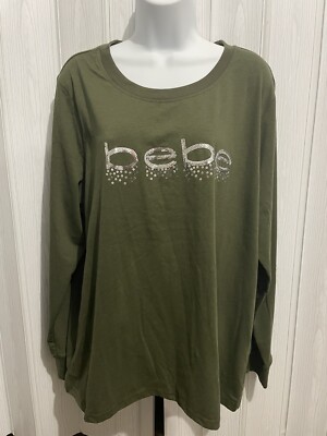 bebe logo tops soort falling sequins,forest,suze(2x)#103