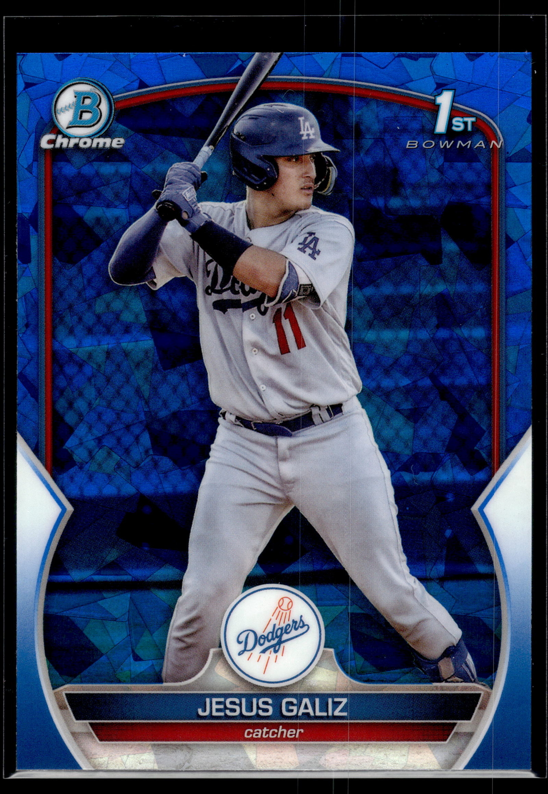 Jesus Galiz 2023 Bowman Chrome 1st Sapphire Edition Card #BCP-187