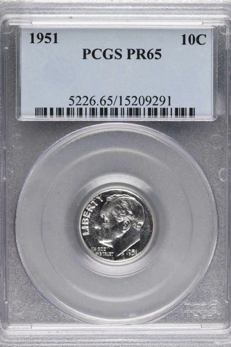 1951 Roosevelt Dime PCGS PR65 - *DoubleJCoins* 9000-32