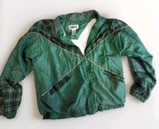 VTG Lauren Brooke 1990's Track Suit Set Green Flannel Print Womens Size M