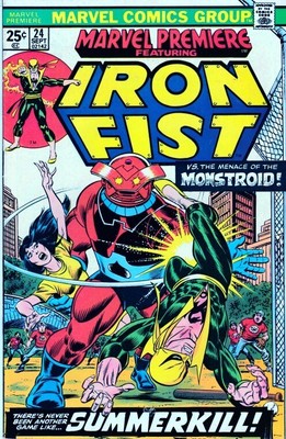 MARVEL PREMIERE # 24 FEAT.  IRON FIST ( MARVEL 1975) V.G. CONDITION!