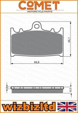 Comet Front Right HH Brake Pad Suzuki GSF 1250 Bandit (ABS) 2007-2015 P158S