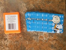 Vintage PEANUTS Charlie Brown Snoopy PLAYING CARDS miniature DECK in BOX