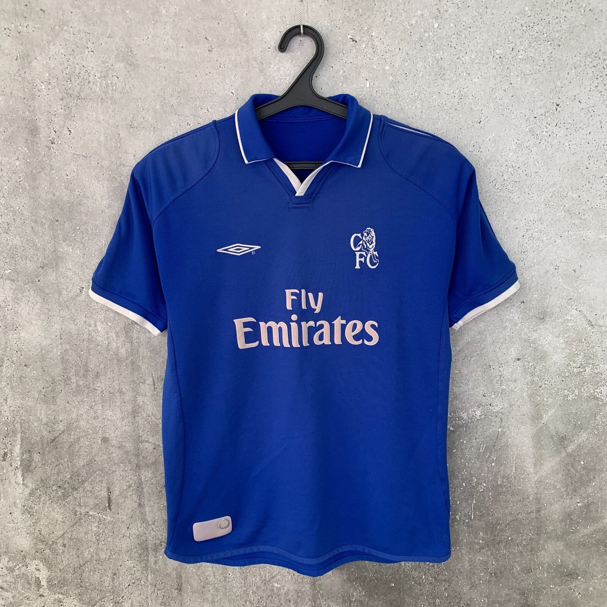 CHELSEA 2001 2003 HOME FOOTBALL SHIRT #22 GUDJOHNSEN UMBRO JERSEY
