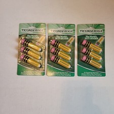 Ticonderoga Erasers, Pencil Shaped, Latex Free, Yellow 3 ct packs