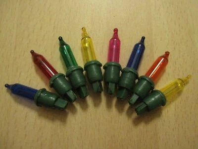 Dencon 788 Vintage Xmas Fairy Light Multicolour Lamps 12v Push In Bulbs Noma W1