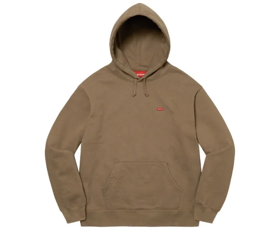 Supreme Small Box Logo Hooded Sweatshirt Size XL Olive Brown Hoodie SS22 NEW