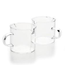 Shot Glasses Espresso Parts Double Spouts Milk Cup Clear Glass clear Glass2pack