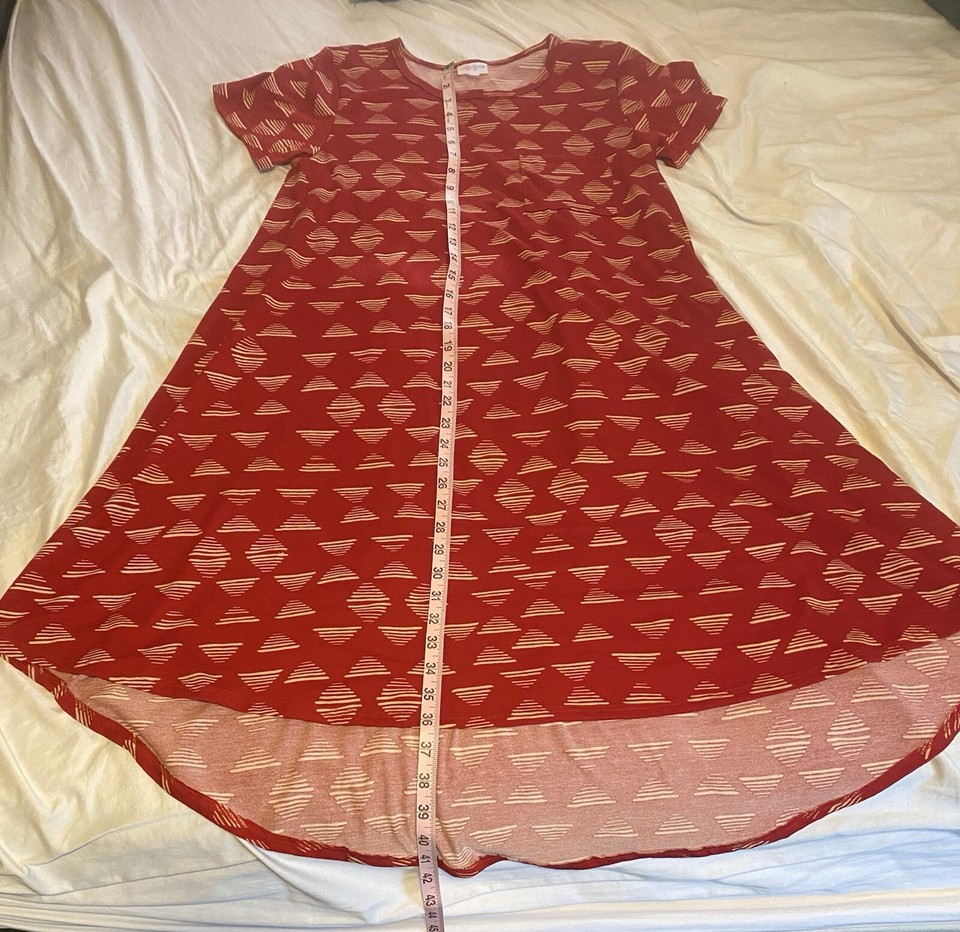 LuLaRoe Womens Small Red White Pattern Stretch Dress Ladies eBay