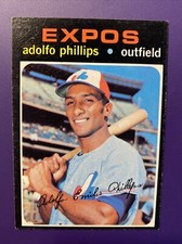 Adolfo Phillips 1971 # 418 Topps Baseball Card - Super Nice Card - Excellent +