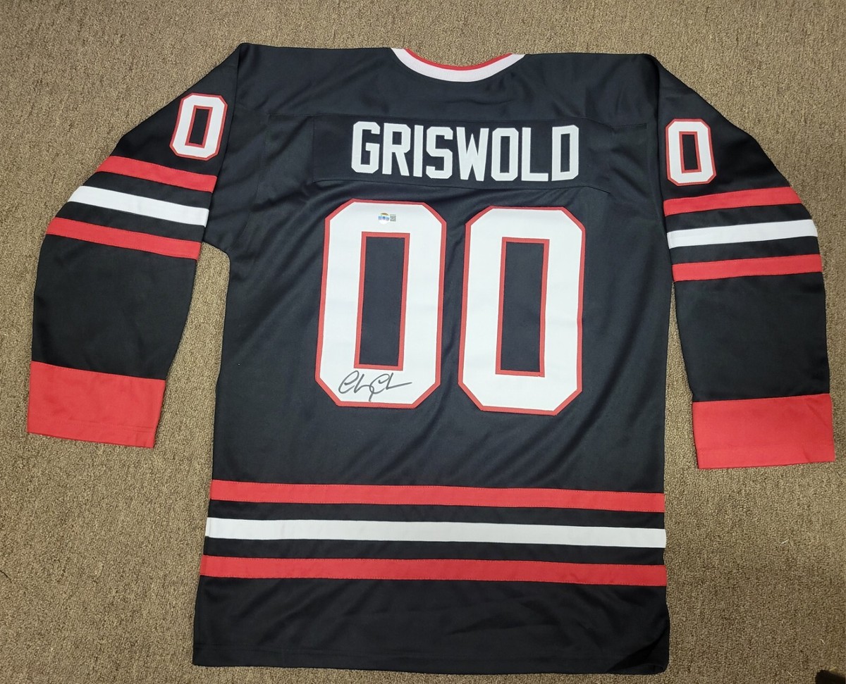 Chevy Chase Signed Griswold Black Hockey Jersey Beckett
