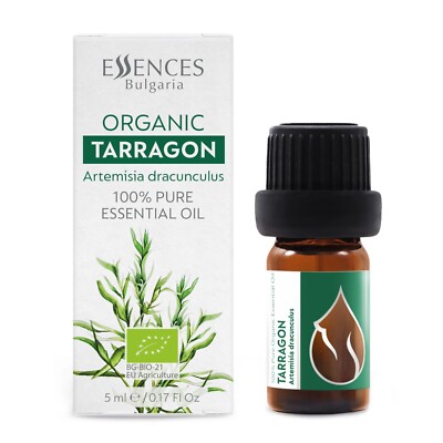 Organic Tarragon - Essential Oil, 100% Pure, Undiluted | 1/6 Fl Oz | 5ml