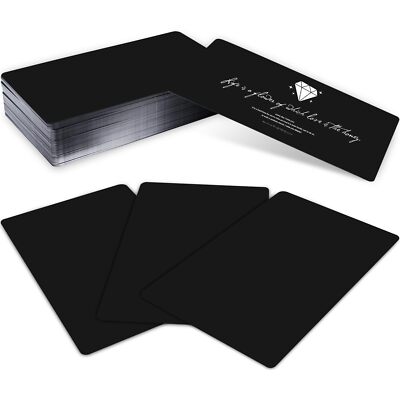 100Pcs Metal Business Card Blanks Anodized Aluminum Custom Business Card Blan...