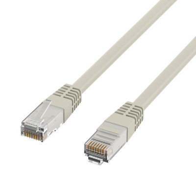 10Meter CAT5e RJ45 Patchkabel / Netzwerkkabel grau Gigabit für ISDN  /LAN / DSL
