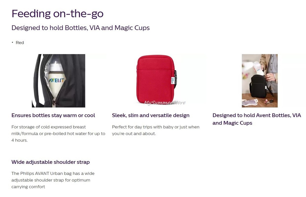 Philips AVENT Neoprene ThermaBag ThermoTote Keep Warm Cold Milk