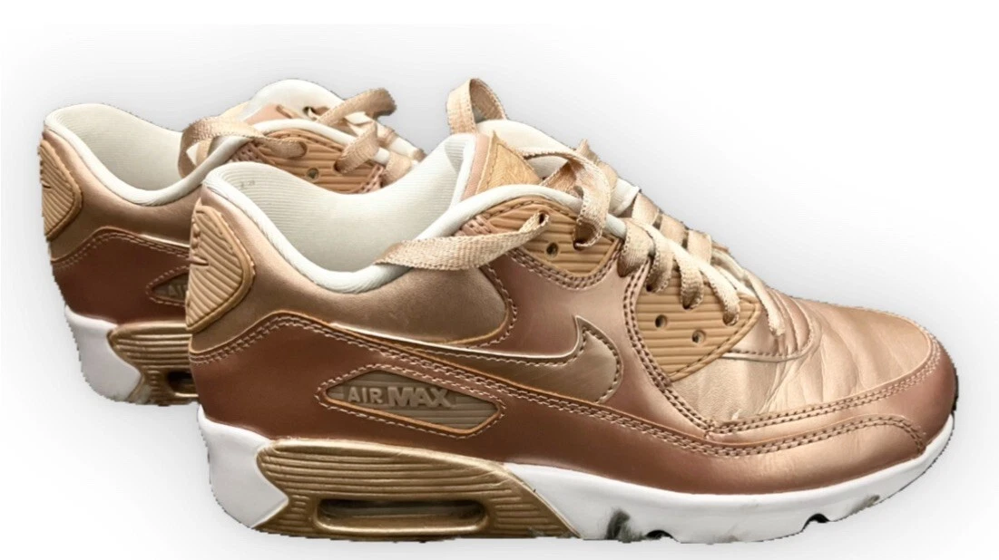 Nike Air Max 90 Rose Gold Size 6.5 Youth/8 Womens Style 859633-900 | eBay