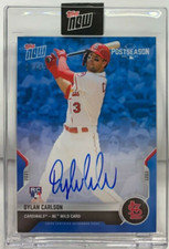 Dylan Carlson 2021 Topps Now MLB Postseason BLUE Autograph Auto RC #'d 27/49