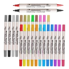 Marker Art Pen Multi Colour Acrylic Paint Set Waterproof Extra Fine Tip DIY USA