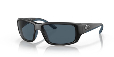 Costa Del Mar Fantail Unisex Designer Sonnenbrille Schwarz / Polarized Grau 580P