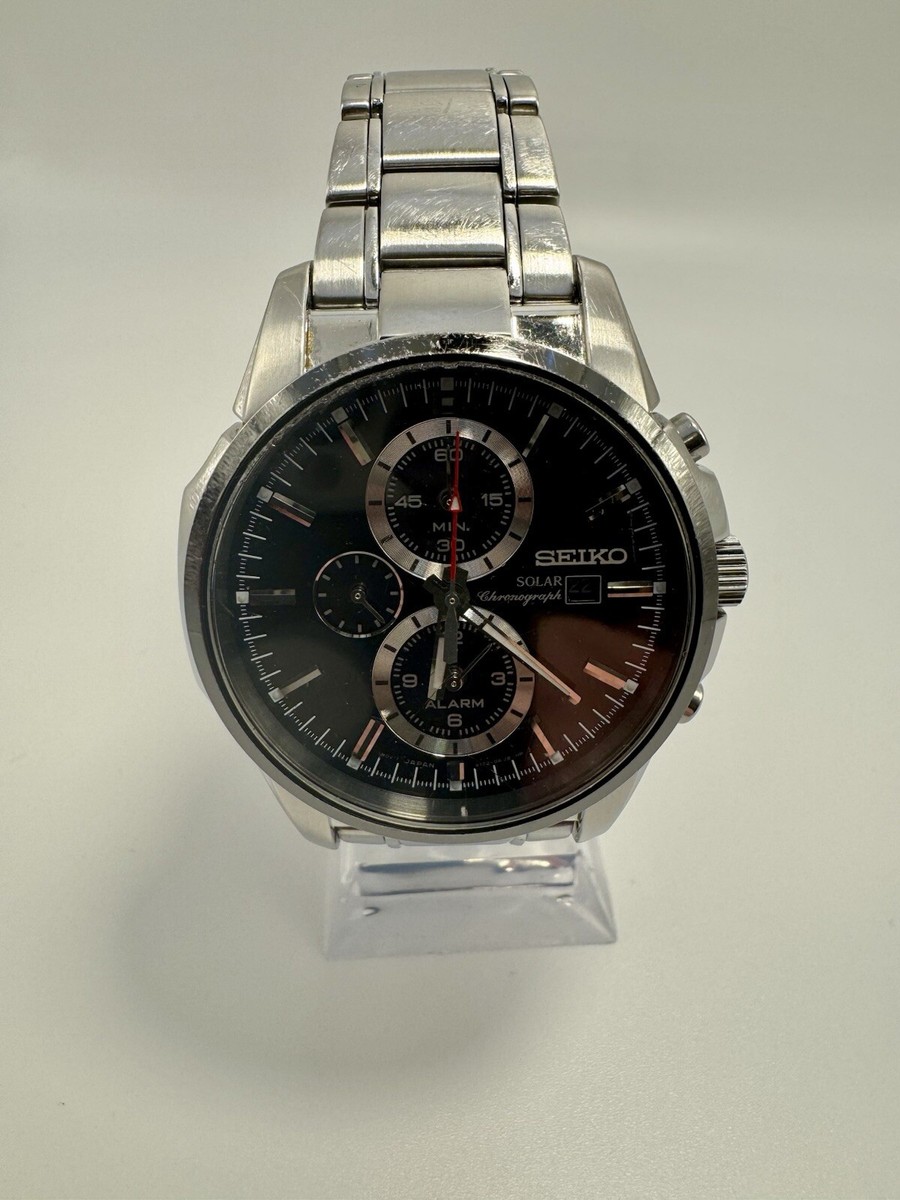 Seiko Solar Chronograph V172-0AF0 With Alarm New Capacitor | eBay