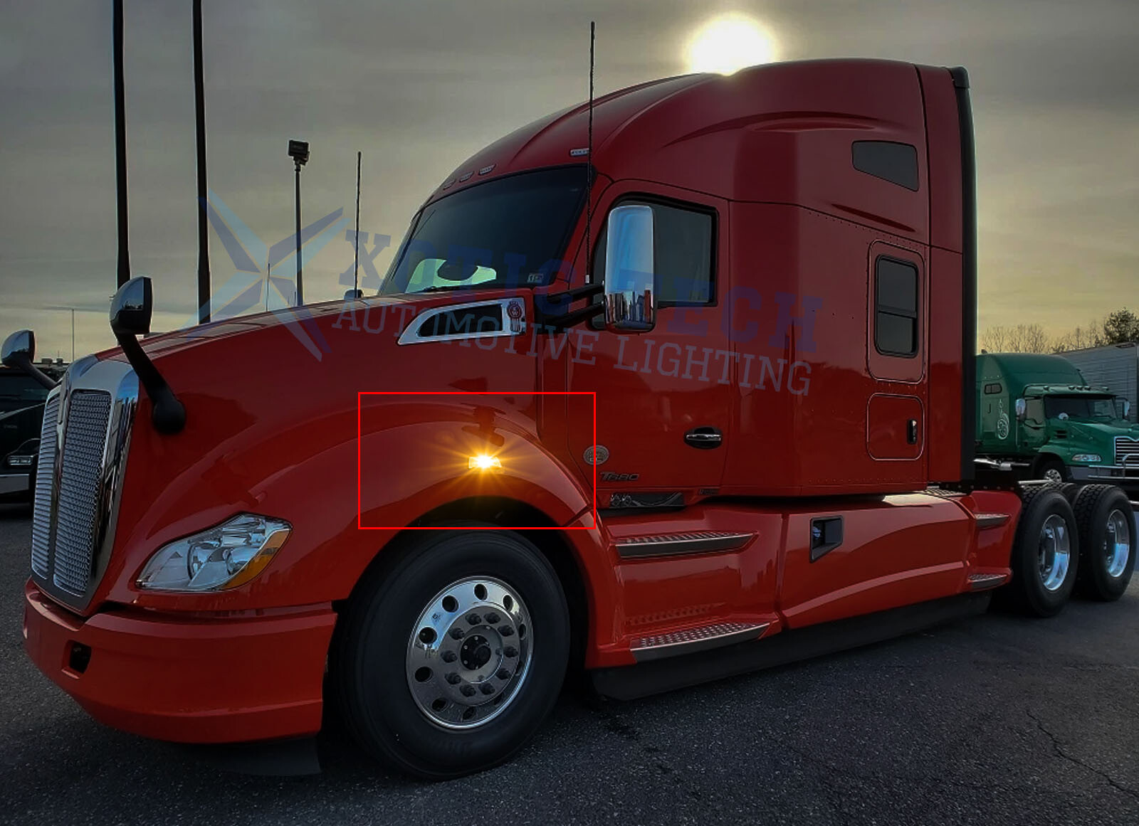 Amber Clearance Lights 5x Amber LED Roof Marker Lights - Clear Lens Cab Lights For Trucks Kenworth Peterbilt Cab Lights For Semi