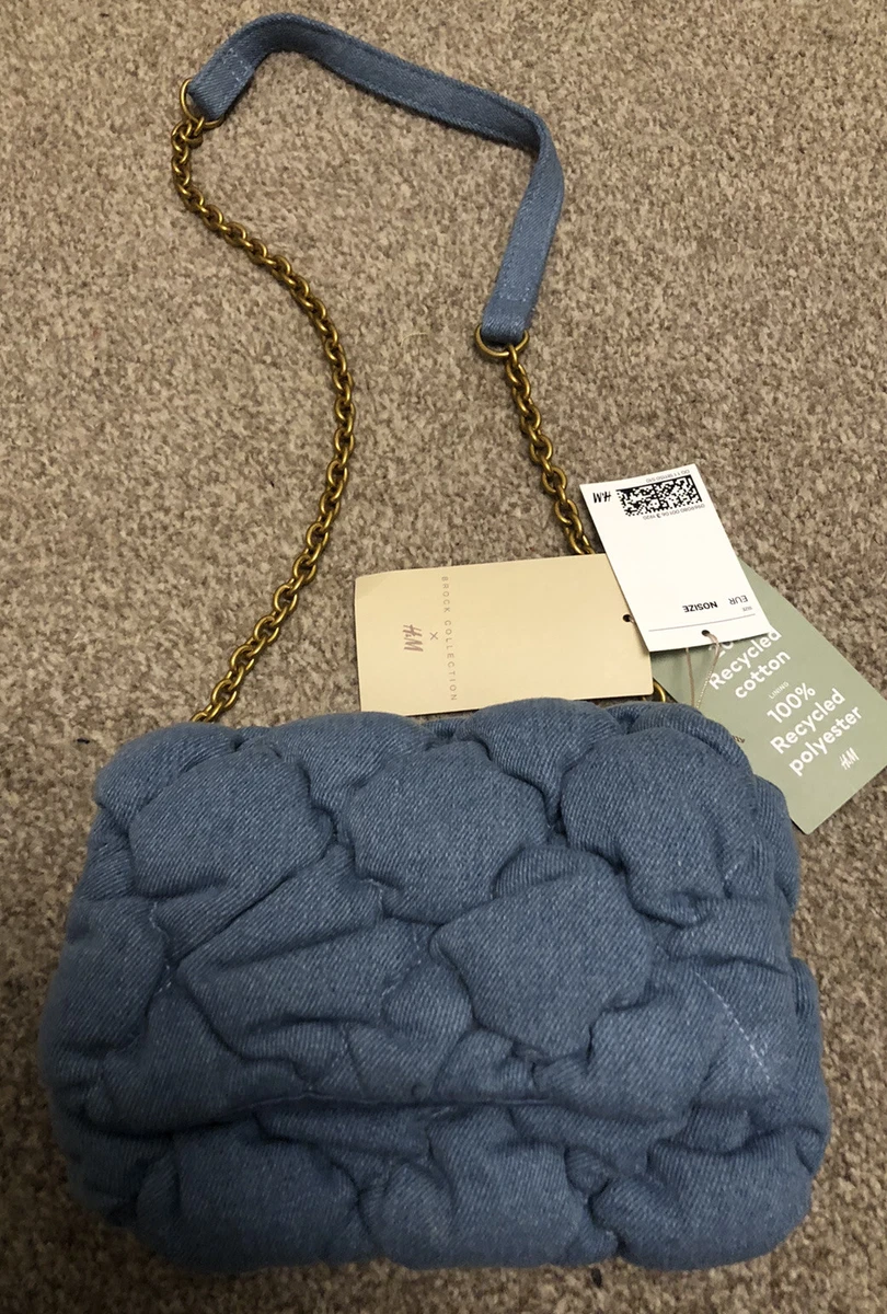 NWT H M X BROCK COLLECTION Lmtd Edtn Light denim blue Quilted