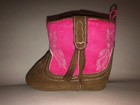 RISING STAR soft Cowgirl Boots * size 9-12 mo * soft soles (like crib shoes) — photo 3