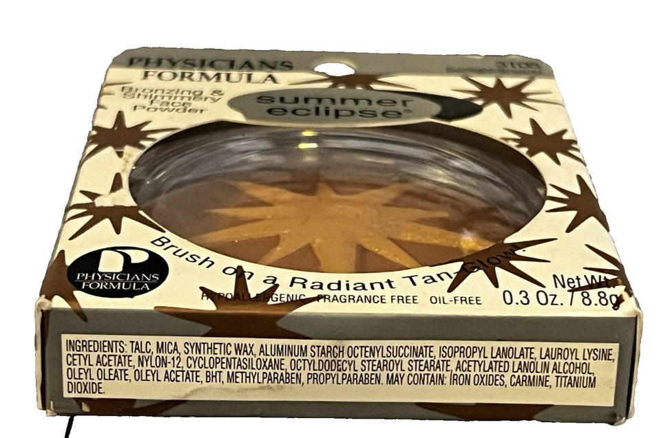 Physicians Formula Summer Eclipse Face Powder Sunlight/Bronzer White w/Stars Box - Image 4 of 4