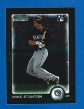 2010 Bowman Chrome Mike Stanton Rookie Card Marlins & NY Yankees #198. rookie card picture