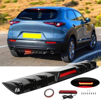 For Mazda CX-30 CX-50 CX-70 Rear Bumper Diffuser Lip Spoiler Splitter w/ Light
