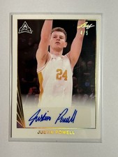2021-22 Leaf Memories 1990 Base Auto /7 Justin Powell #BA-JP1 Rookie Autograph