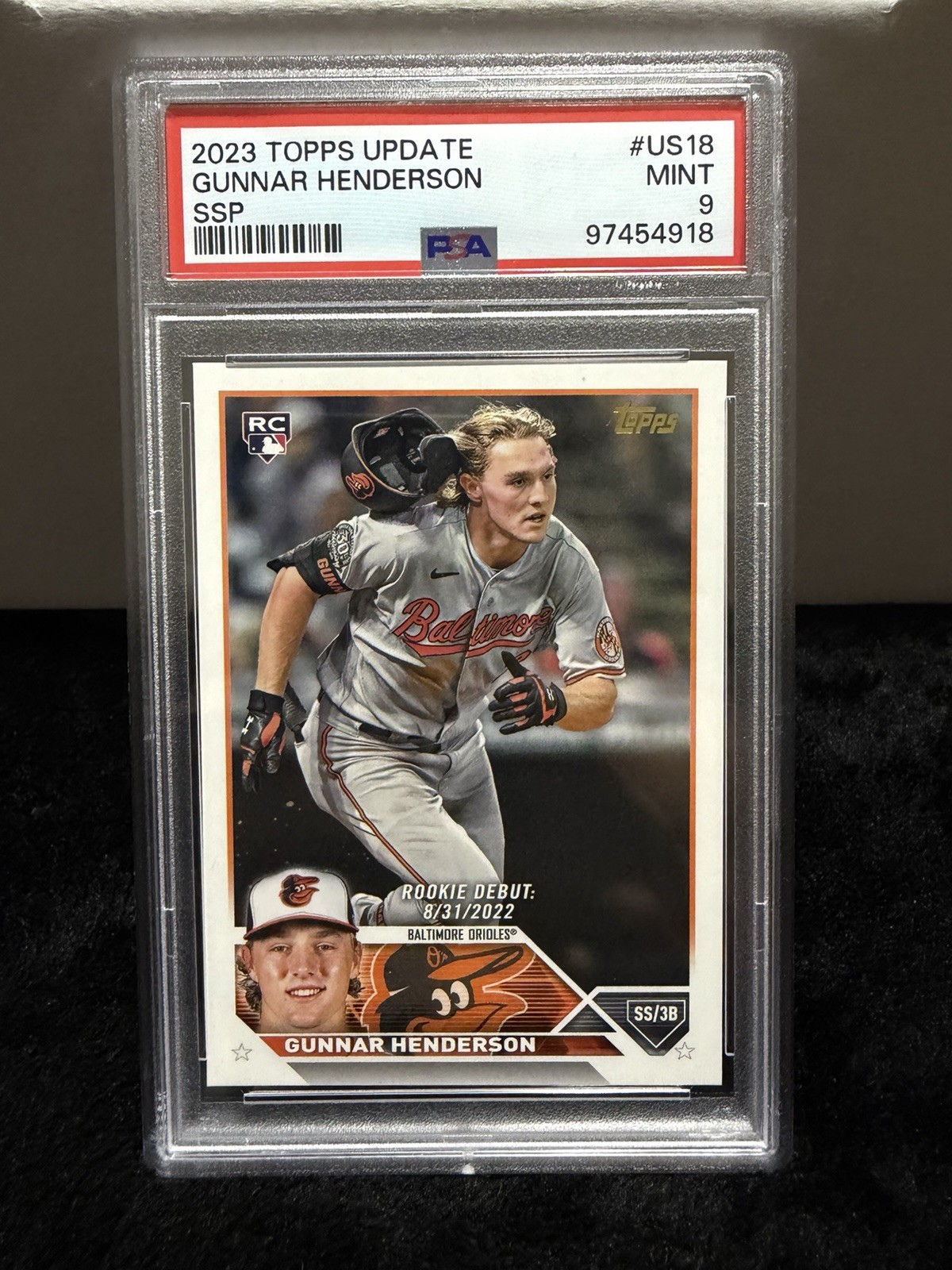 2023 Topps Update Gunnar Henderson #US18 SSP Image Variation Golden Mirror (RC)