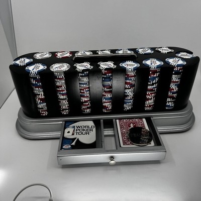 World Poker Tour Poker Chip Set w/ Case, Playing Cards & Dealer Chip