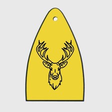 GUITAR TRUSS ROD COVER Engraved Etched Paul Reed Smith PRS USA DEER Buck YELLOW