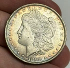 Mint State 1898-P Morgan Silver Dollar (toned, all original) U.S. $1 Coin Low MS