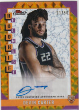 DEVIN CARTER 2024-25 Topps Finest Gold Geo Rookie Refractor Auto (21/50) Kings
