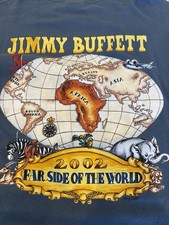 Jimmy Buffett 2002 Far Side of the World Tour Men's T-Shirt Large RARE 