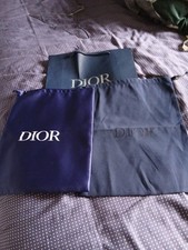 3 Dust/shoe Bags In Shades Of Blue By Dior