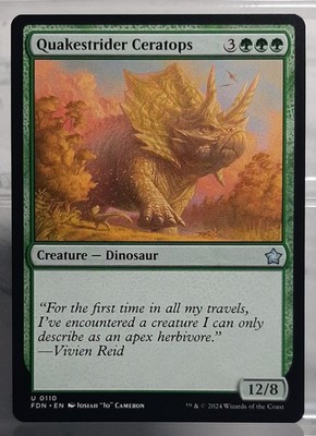 Quakestrider Ceratops - Uc/Kreatur - Magic: The Gathering Foundation - EN/NM