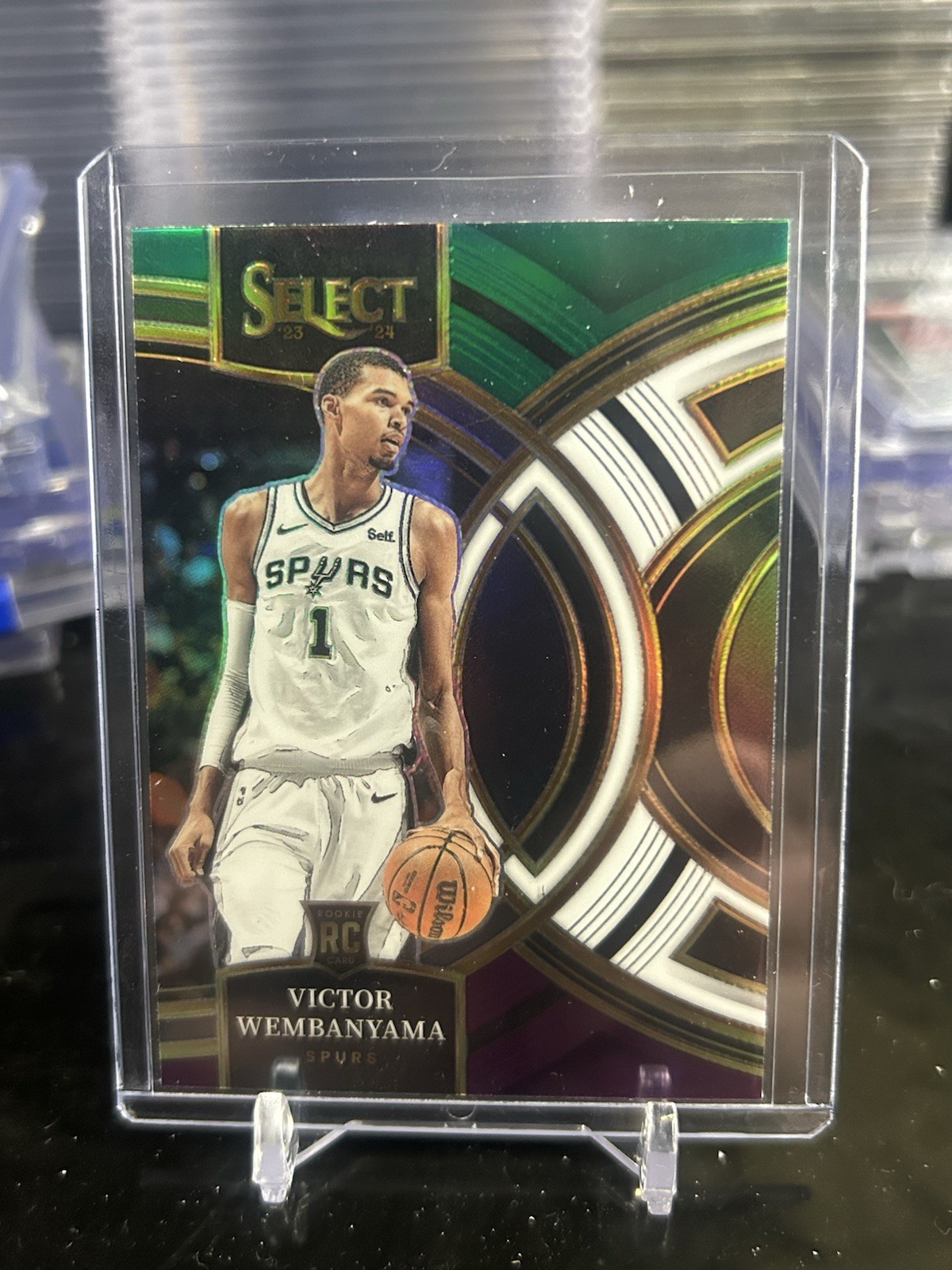 Victor Wembanyama 2023 Select #121 Premier Level Green White