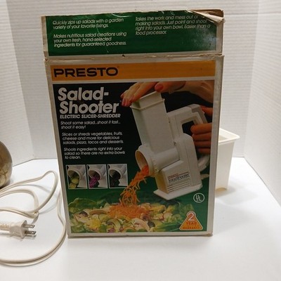 Vintage PRESTO 02910 Salad Shooter Electric Slicer Shredder TESTED and WORKs