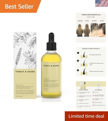 100% Natural Hair Growth Oil - Revitalize & Strengthen with Rosemary & Biotin