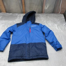 Columbia Jacket Boys Medium 10/12 Blue Insulated Warm Waterproof Winter Ski Snow