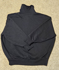 Under Armour 1/4 Zip Mock Neck Fleece Sweatshirt Pockets Black Size S