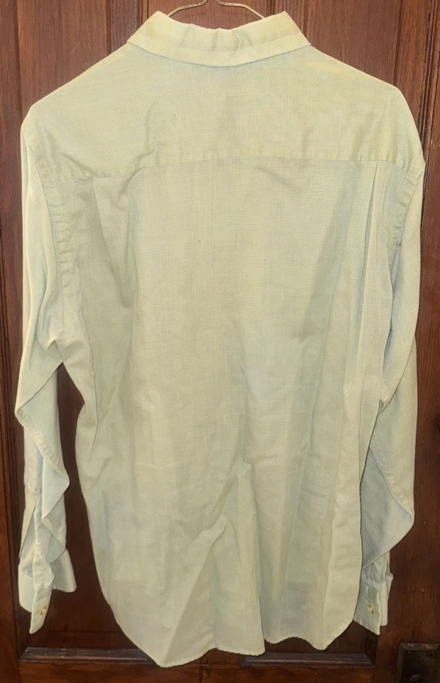 Enduro By Enro Años 50 Piel de Tiburón Verde Puntada Dorada Hombre’s Abotonada M Cuello Lazo Foto 4 de 4