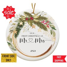 Wedding Gifts for Couple, Our First Christmas Married Ornament 2025, First Ch...