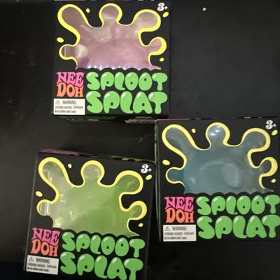 3 Pack Sploot Splat Hard To Find NeeDoh Green Purple And Blue