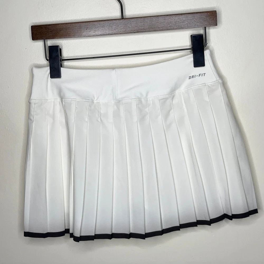 Nike Victory Pleated Tennis Skirt White Bella Hadid Preppy Style 3A19