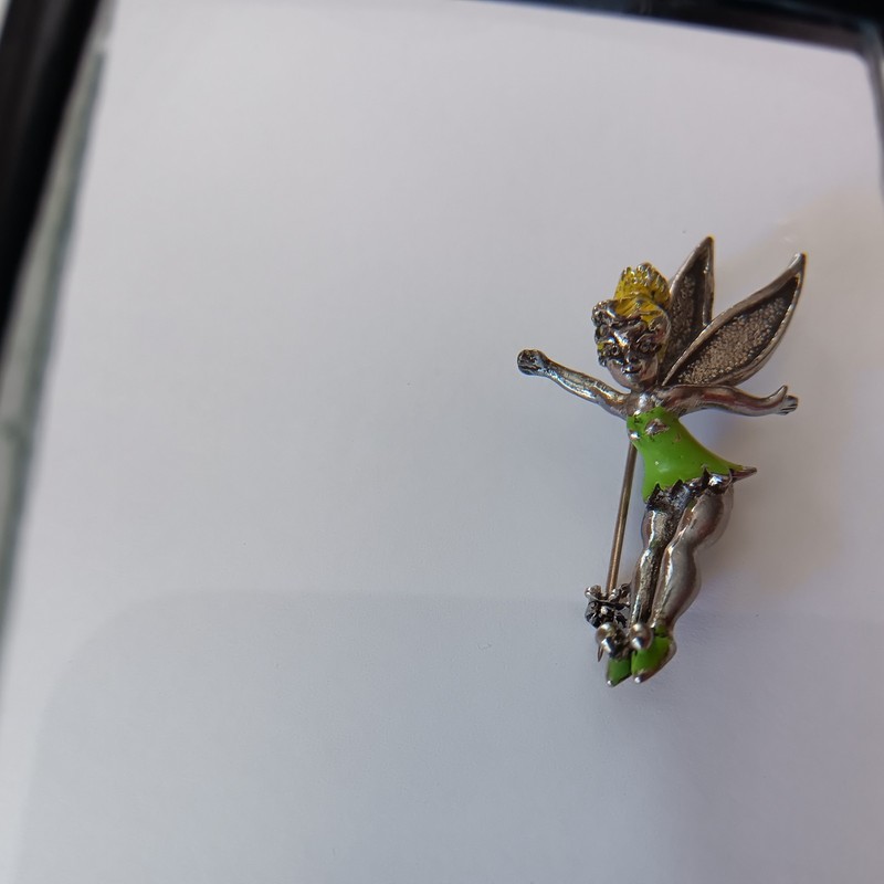 Tinker Bell 2" solid cast metal pin (circa 1957) - Disneyland, California