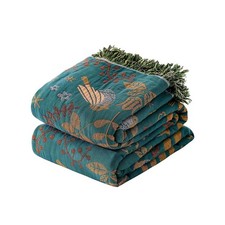 Boho Throw Blanket - 100 Cotton Soft Throw Blanket for Bed, 60"X80"